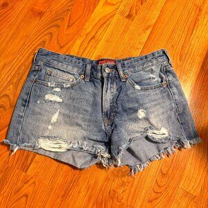🔥 Lucky Brand Distressed Denim Shorts -The Boyfriend Short- Size 6/28🔥